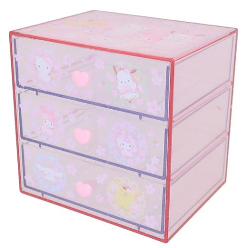 美品サンリオ当たりくじ引き出し　CINNAMOROLL 4段引き出し収納ボックス sanrio 収納 引き出し ボックス 引き出しいっぱいチェスト ミニ