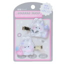 ヘアアクセ ボンボンドロップ 前髪クリップ うさぎ クーリア ヘアクリップ かわいい メール便可 マシュマロポップ