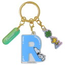 キーリング スヌーピー イニシャル3連アクリルキーホルダー R ピーナッツ エスケイジャパン 3チャーム アクキー メール便可 マシュマロポップ