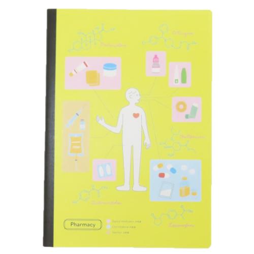 横罫ノート STUDY HOLIC A5ノート 薬学 Green Flash ミニノート 学び 学問 メール便可 マシュマロポップ