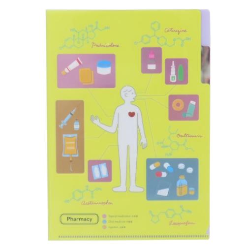 ポケットファイル STUDY HOLIC A5ポケットクリアファイル 薬学 Green Flash 新学期準備文具 学び 学問 ..