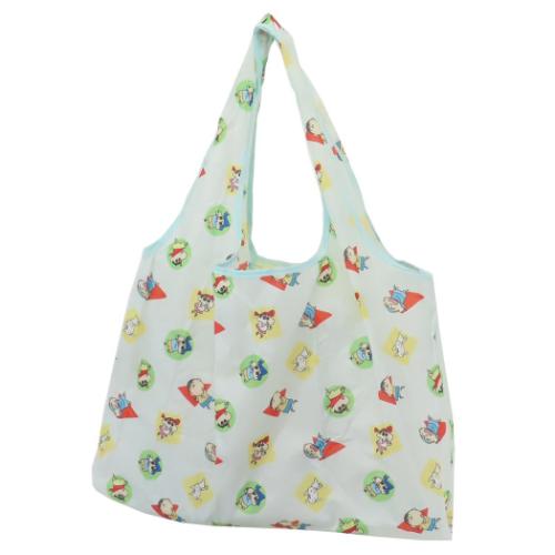 ショッピングバッグ クレヨンしんちゃん ポケット付きエコバッグ ミント マルヨシ お買い物かばん アニ..