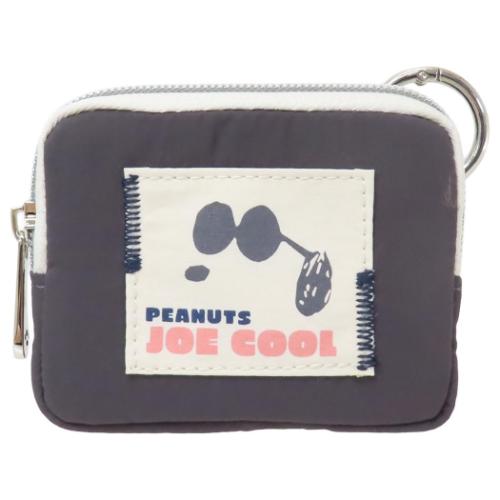 ミニポーチ スヌーピー カラビナ付きフラットポーチ ワッペン ジョークール ピーナッツ マリモクラフト 小物入れ メール便可 マシュマロポップ