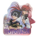 ダイカットシール 幽遊白書 キャラクターステッカー 飛影&蔵馬 三角 少年ジャンプ スモールプラネット ダイカットビニールステッカー デコシール 耐水性 アニメメール便可 マシュマロポップ