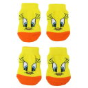 犬用靴下 ルーニーテューンズ ペットソックス 4枚セット トゥイーティー LOONEY TUNES スモールプラネット ペット靴下 犬 いぬ イヌ メール便可 マシュマロポップ