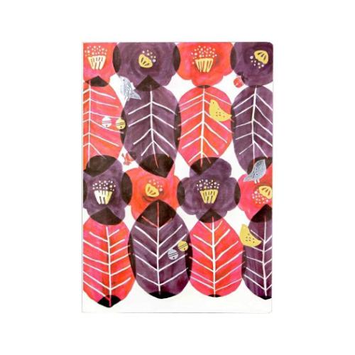 A5 ノート ROKKAKU x misuzu uta みすゞうた A5サイズ無地ノート 郵便局の椿 フタバ 箔押し 金子みすゞ かわいい メール便可 マシュマ...