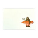 POSTCARD ROKKAKU アニマルシリーズ メッセージカード BEAR'S Weekend 1枚入り I Love Salmon フタバ 箔押し グリーティングカード メール便可 マシュマロポップ