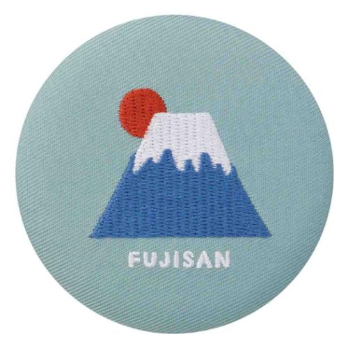 手鏡 おみやげニッポン 刺繍ミラー 富士山 デコレ コンパクトミラー かわいい メール便可 マシュマロポ..