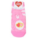 女性用靴下 ケアベア レディースソックス ラブアロット ボーダー CareBears スモールプラネット キャラックス 大人向け メール便可 マシュマロポップ