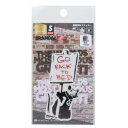 ダイカットシール バンクシー BRANDALISED 透明素材ステッカー Go Back To Bed ゼネラルステッカー デコステッカー 耐水耐光 メール便可 マシュマロポップ