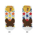 女性用靴下 くまのがっこう レディースソックス フラワー ナカジマ かわいい 絵本メール便可 マシュマロポップ