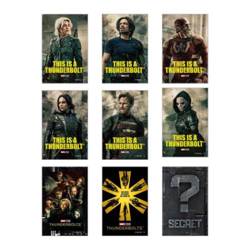 缶バッジ サンダーボルツ ブラインドスクエアカンバッジ 全9種の内どれか1個 MARVEL インロック コレク..