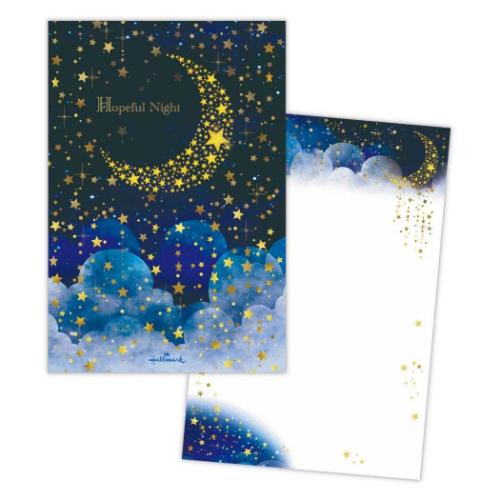 ポストカード ハガキ箋 ホープフルナイト 日本ホールマーク 手紙 葉書箋 かわいい メール便可 マシュマロポップ