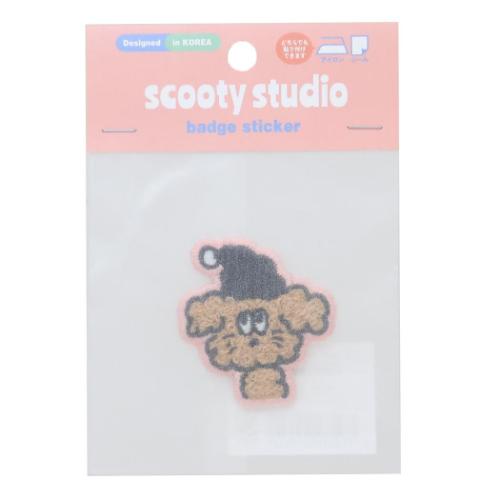 ワッペン scooty studio ワッペンシール Charlie2 フロンティア 刺繍ステッカー 手芸用品 サガラ 相良刺繍 かわいい メール便可 マシュマロポップ