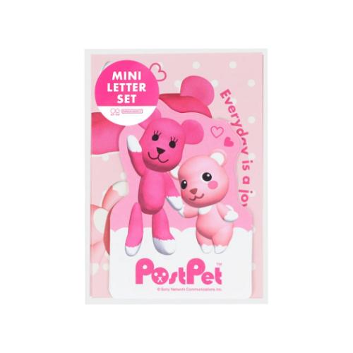 手渡し手紙セット PostPet ダイカットミニレターセット モモ&コモモ サンスター文具 ミニ便箋&ミニ封筒 メール便可 マシュマロポップ