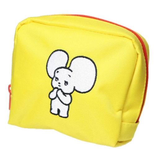 コスメポーチ なにげないねずみシラタマ P刺繍ポーチ ふふ スモールプラネット 小物入れ マシュマロポップ