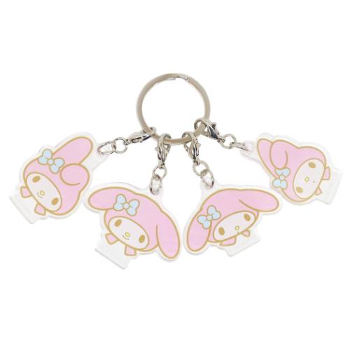 キーリング マイメロディ 4連アクリルキーホルダー フェイス サンリオ マリモクラフト プレゼント メー..