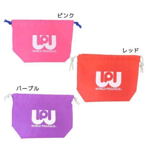巾着袋 ワッペ ワールドペガサス 巾着ポーチ WORLD PEGASUS フロンティア 小物入れ 平成レトロ メール便可 マシュマロポップ