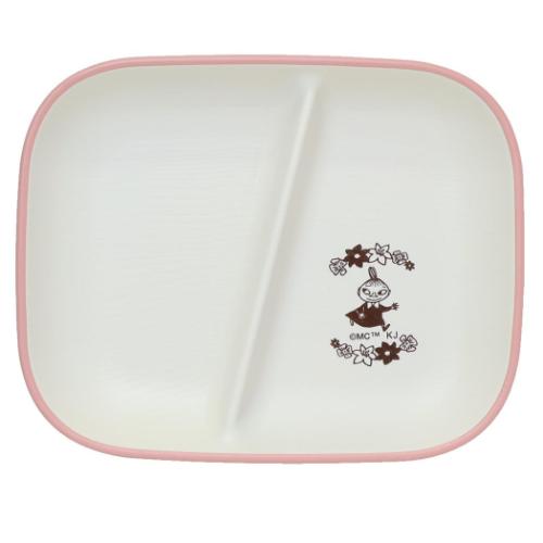 中皿 ムーミン ランチプレートスクエア リトルミイとお花 北欧 カミオジャパン 電子レンジ対応 割れにくい食器 マシュマロポップ
