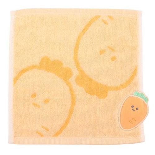 ハンドタオル ジャガードミニタオル にんじん カミオジャパン ハンカチタオル 汗拭きタオル かわいい ..