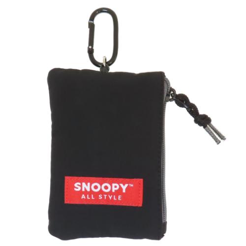 定期入れ スヌーピー リール付きパスポーチ BK ブラック ピーナッツ マリモクラフト ICカードケース パ..