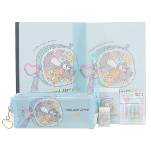 文具セット トムとジェリー 7点文房具セット cheese pouch ワーナーブラザース カミオジャパン 新学期準備文具 マシュマロポップ
