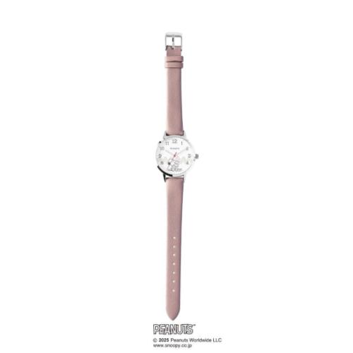 腕時計 スヌーピー カジュアルレザーウォッチY PI ピンク ピーナッツ フィールドワーク 女性 レディースウォッチ メール便可 マシュマロポップ