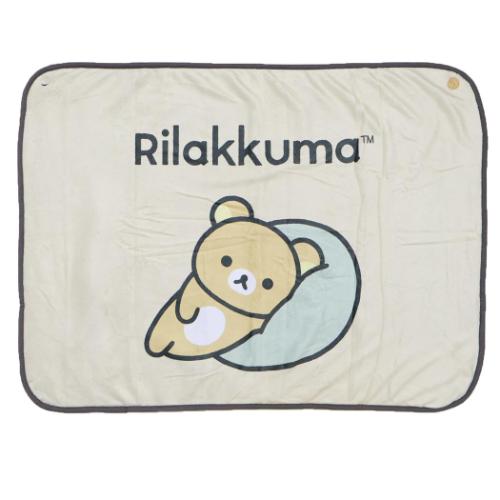 ひざ掛け毛布 リラックマ ふわふわブランケット ボタン付き サンエックス ウォーマ...