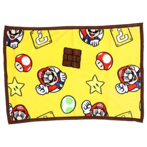 ひざ掛け毛布 スーパーマリオ マイヤーブランケット ホッピングイエロー 丸眞 暖かい 軽量 マシュマロポップ