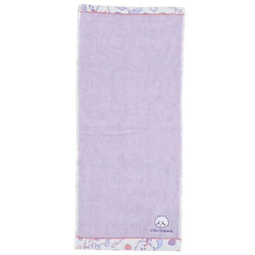 フェイスタオル ちいかわ 無撚糸裏面ガーゼロングタオル キュートなふたり 丸眞 スポーツタオル メール..