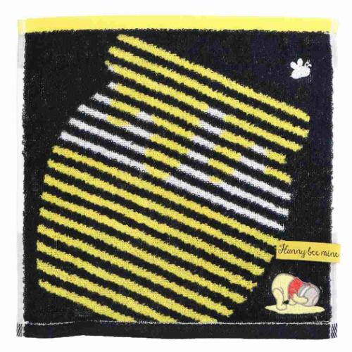 ミニタオル くまのプーさん パイルジャカード ハンカチタオル ハニービーマイン ディズニー 丸眞 汗拭きタオル メール便可 マシュマロポップ