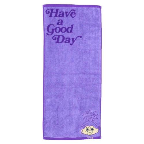 フェイスタオル トロールズ パイルジャカード ロングタオル トロールパープル 丸眞 スポーツタオル メ..