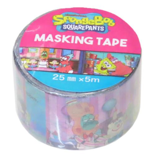 マスキングテープ スポンジボブ 25mmマステ アニメーション S＆C マステ デコシール マシュマロポップ