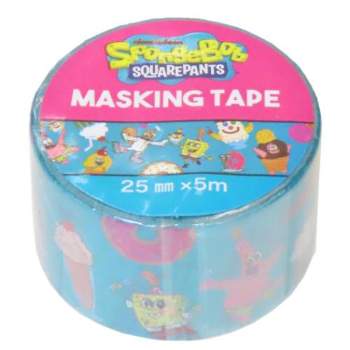 マスキングテープ スポンジボブ 25mmマステ グリーン S＆C マステ デコシール マシュマロポップ