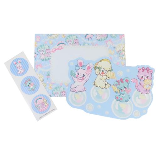 レターセット スイマー ダイカットレター マリン BL SWIMMER S&C 便箋&封筒 メール便可 マシュマロポップ