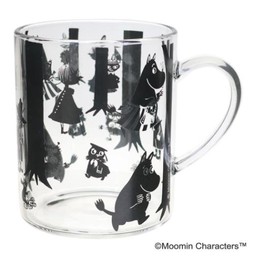 マグカップ ムーミン 耐熱ストレートマグ 300ml 木のパターン ブラック 北欧 タカサカ インターナショ..