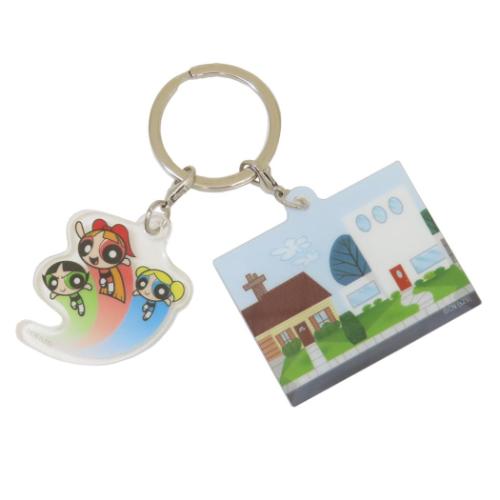 キーリング パワーパフガールズ 2チャームキーホルダー フライ ティーズファクトリー コレクション雑貨..