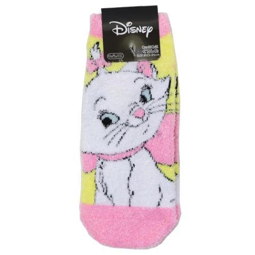 女性用防寒靴下 おしゃれキャット マリー もっこもこ靴下 ディズニー スモールプラネット レディースソ..