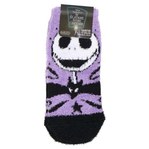 女性用防寒靴下 ナイトメアー ビフォア クリスマス もっこもこ靴下 クリスマスジャック ディズニー ス..