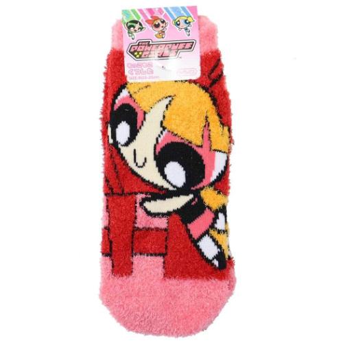 女性用防寒靴下 パワーパフガールズ もっこもこ靴下 プレゼント RD ブロッサム スモールプラネット レ..