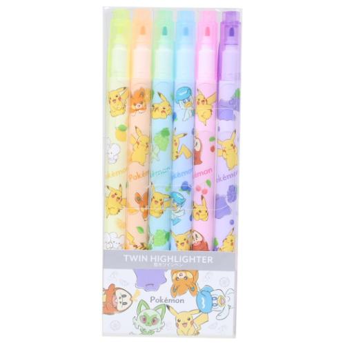 カラーマーカー ポケットモンスター 蛍光ツインペン 6色セット ポケモン カミオジャパン 蛍光ペン 新学..