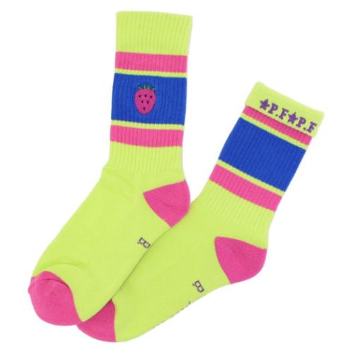 女性用靴下 ジョジョの奇妙な冒険 黄金の風 刺繍ラインソックス パンナコッタ フーゴ 少年ジャンプ バ..