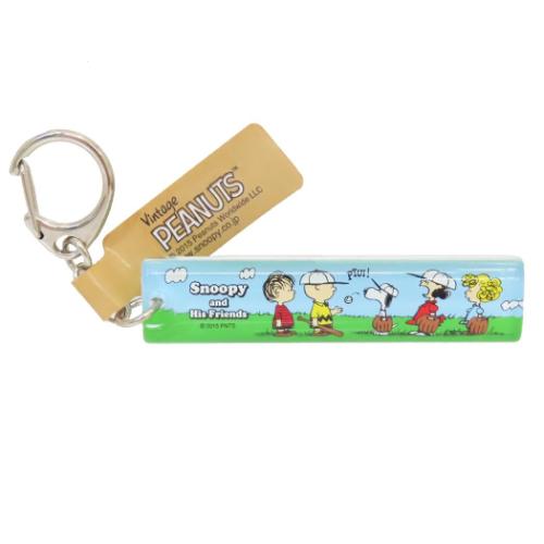 キーリング スヌーピー アクリルスティックキーホルダー 大 ヴィンテージ ヤキュウ ピーナッツ 牛久保工芸社 アクリルキーホルダー アクキー メール便可 マシュマロポップ(4)