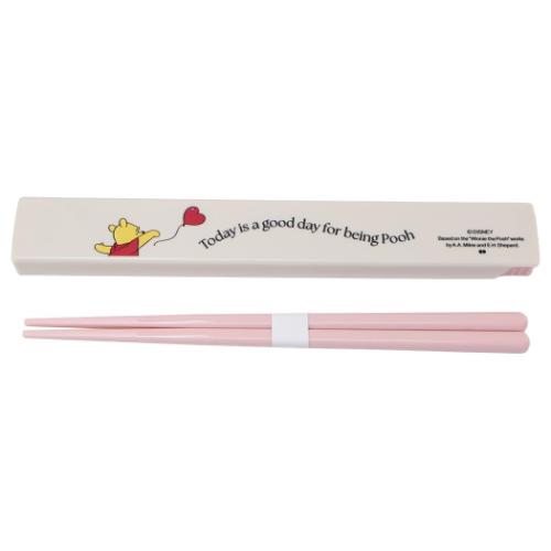 おはしセット くまのプーさん 箸＆ケース HEART ディズニー 大西賢製販 ランチメール便可 マシュマロポ..