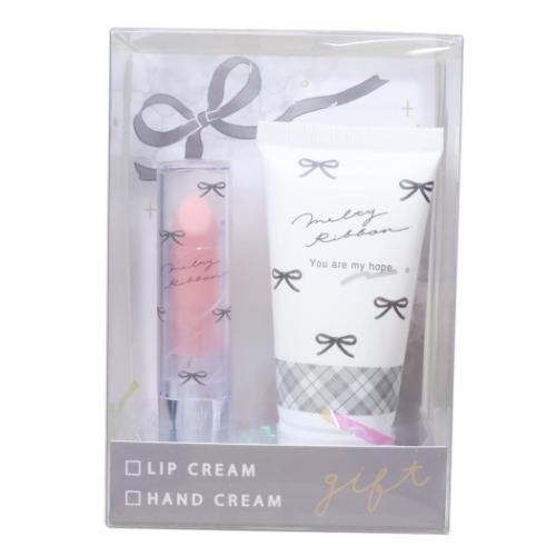 コスメ雑貨 リップクリーム＆ハンドクリームセット ブラック クーリア プレゼント かわいい マシュマロ..