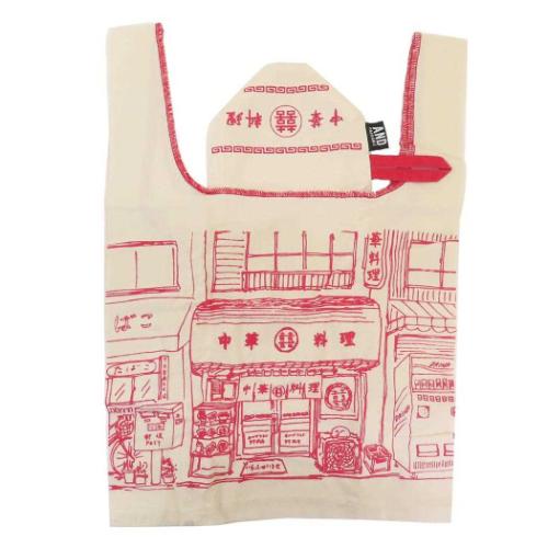 エコバッグ AND PACKABLE ミニマルシェバッグ MBHS チュウカソバ NT テクノプライム お買い物バッグ 手..