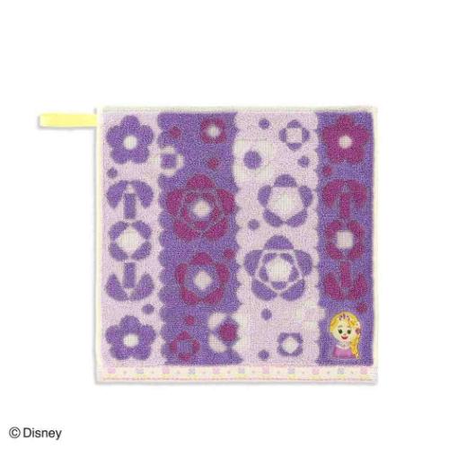 ループタオル Disney KIDEA オーガニックコットン ループ付きタオルハンカチ TOKIMEKU ラプンツェル ディズニー タオル美術館 プレゼント メール便可 マシュマロポップ