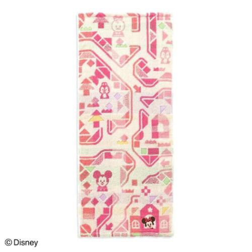 ロングタオル Disney KIDEA オーガニックコットン フェイスタオル TEKUTEKU ミニーマウス ディズニー タオル美術館 プレゼント メール便可 マシュマロポップ