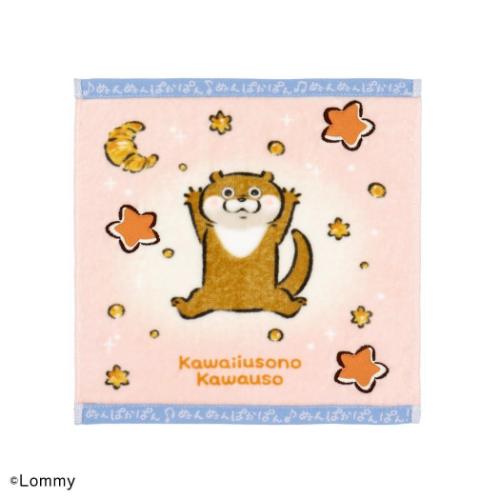 ミニタオル 可愛い嘘のカワウソ タオルハンカチ ぬんぱかぱん タオル美術館 プレゼント かわいい メー..