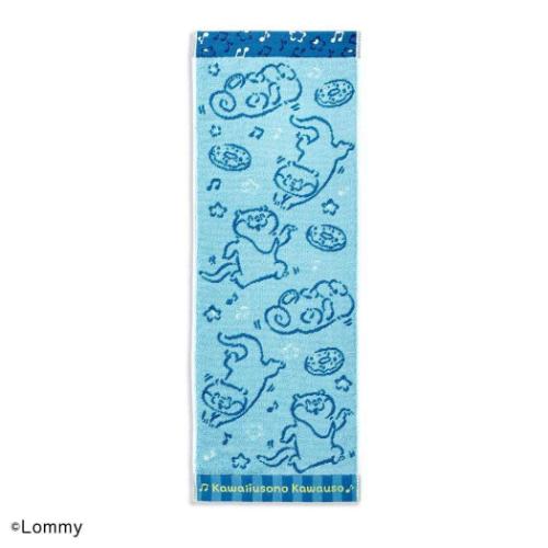 フェイスタオル 可愛い嘘のカワウソ フルフィーコットン コンパクトタオル ハッピードーナッツ タオル..